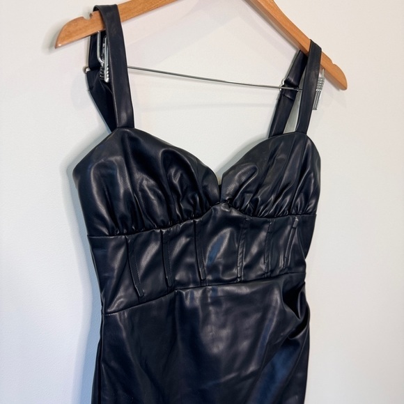 Revolve x Remi Black Faux Leather Gwen Dress (S) - Picture 6 of 12